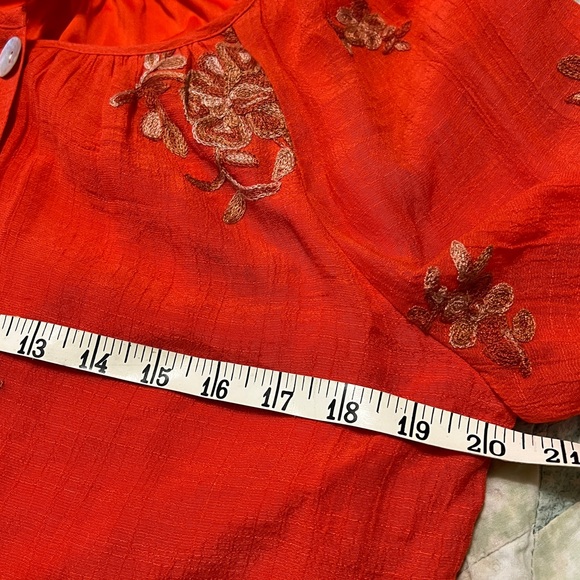 Fig & Flower Embroidered Blouse m - Picture 5 of 7